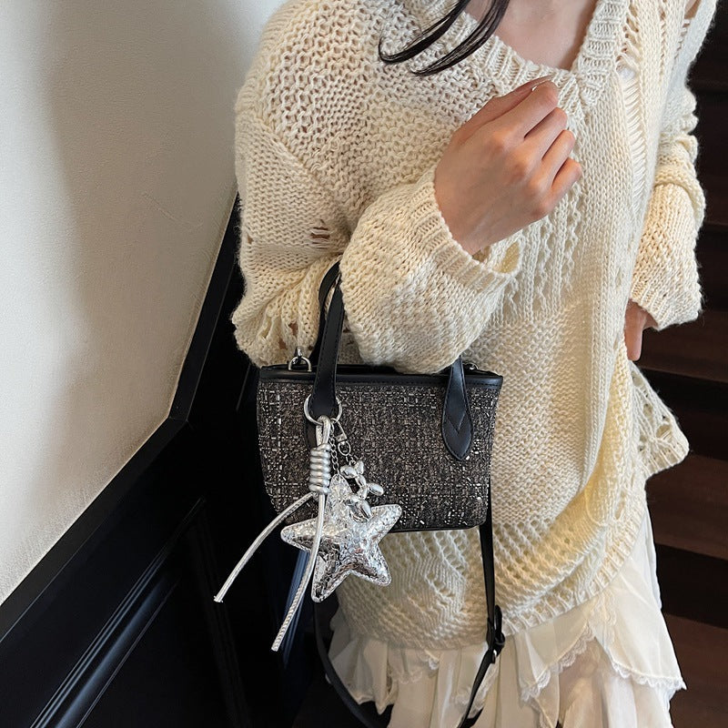 Mini Handbag with Sparkling Star Pendant