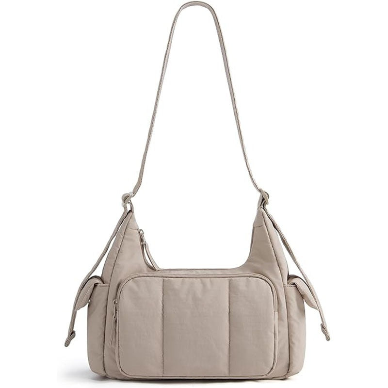 Fashionable shoulder bag with structured padding