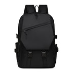 Backpack with ergonomic carrying system and multifunctional compartments