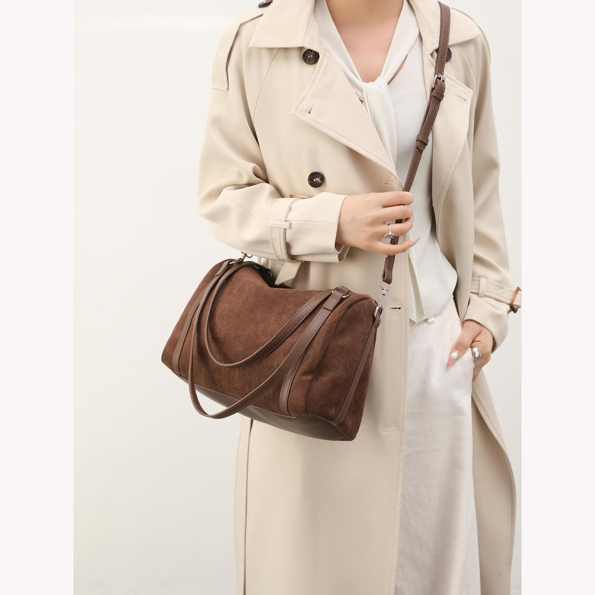 Soft Suede Shoulder Bag