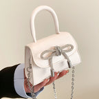 Women Mini Handbag with Elegant Chain Closure