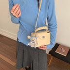 Mini Handbag with Cute Animal Pendant