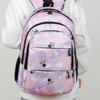 Fashionable school backpack with astronaut motif