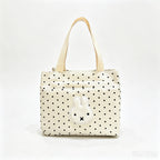Canvas Shopper with Cute Bunny Applications