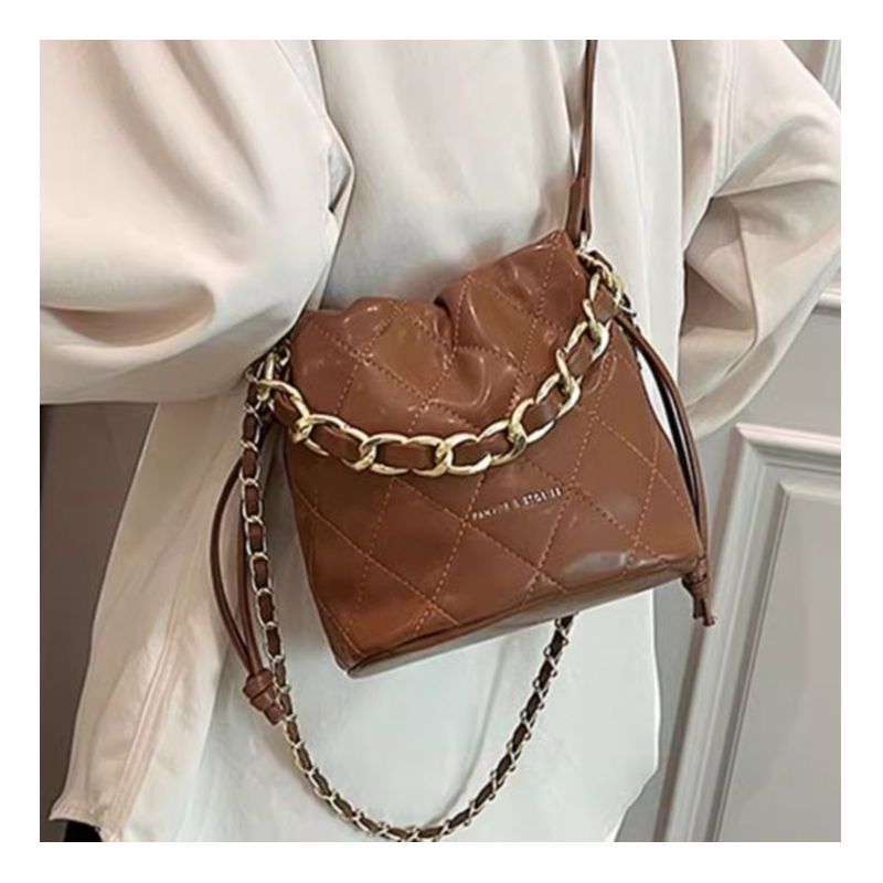 Quilted Mini Bucket Handbag