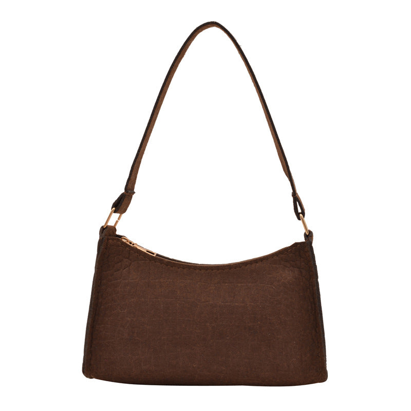 Crocodile Textured Mini Shoulder Handbag