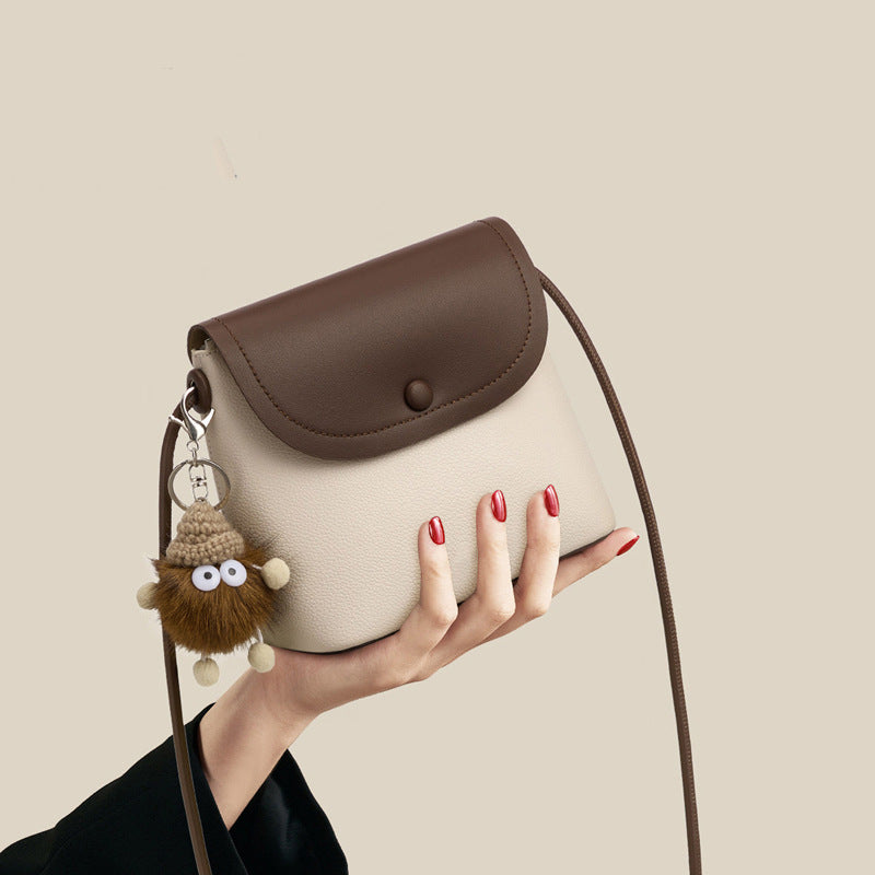 Compact Textured Crossbody Bag