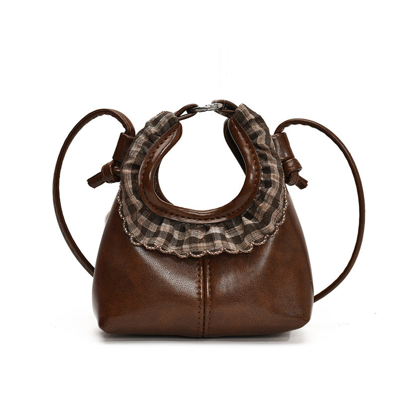 mini handbag with fashionable ruffle design