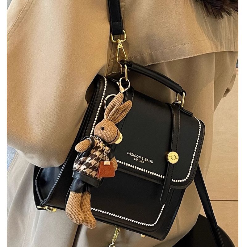 Vintage-Inspired Structured Satchel Bag