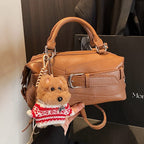 Mini Handbag with Charming Animal Pendant