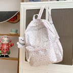 Backpack with Floral Design and Practical Compartments