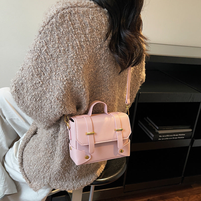 Women Mini Handbag with Textured Design and Removable Shoulder Strap