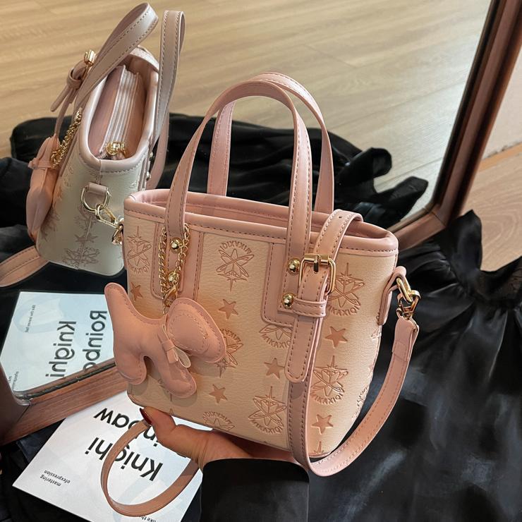 Ladies Mini Handbag with Playful Charm