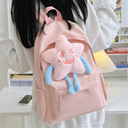 Plush backpack with playful star motif