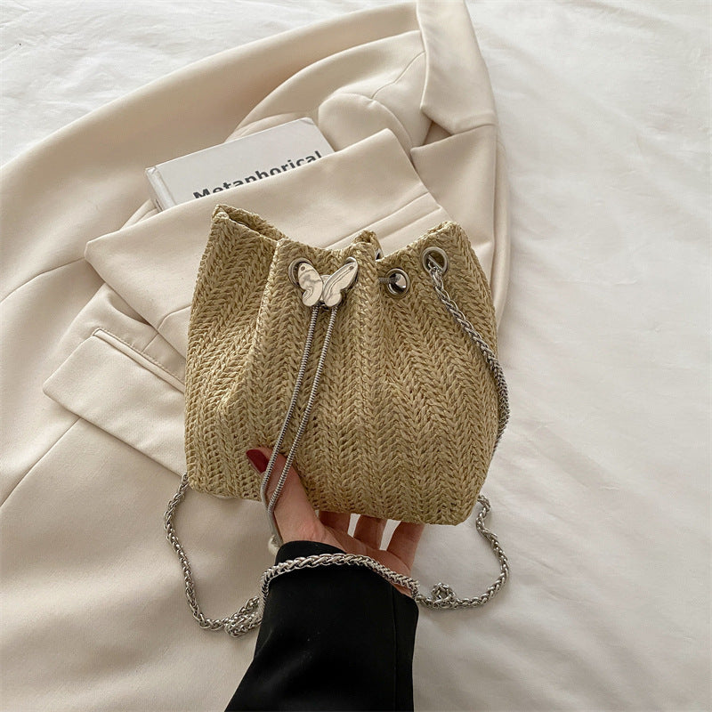 Elegant ven Drawstring Mini Handbag