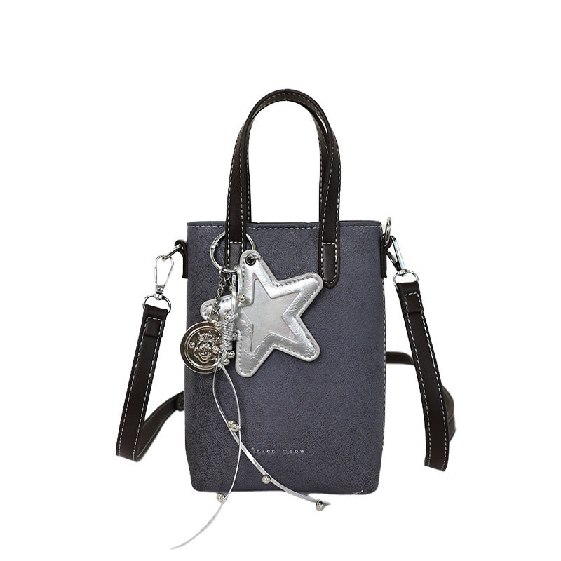 Women practical mini handbag with detachable pendant