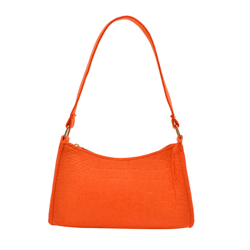 Crocodile Textured Mini Shoulder Handbag