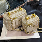 Ladies mini handbag with detachable shoulder strap