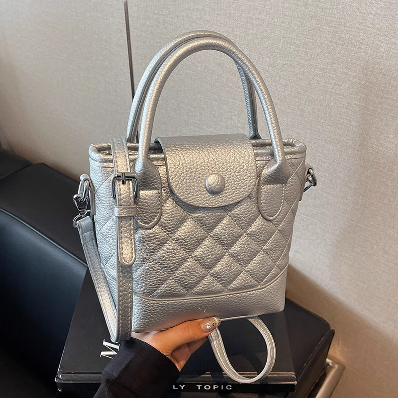 Quilted Mini Top-Handle Handbag