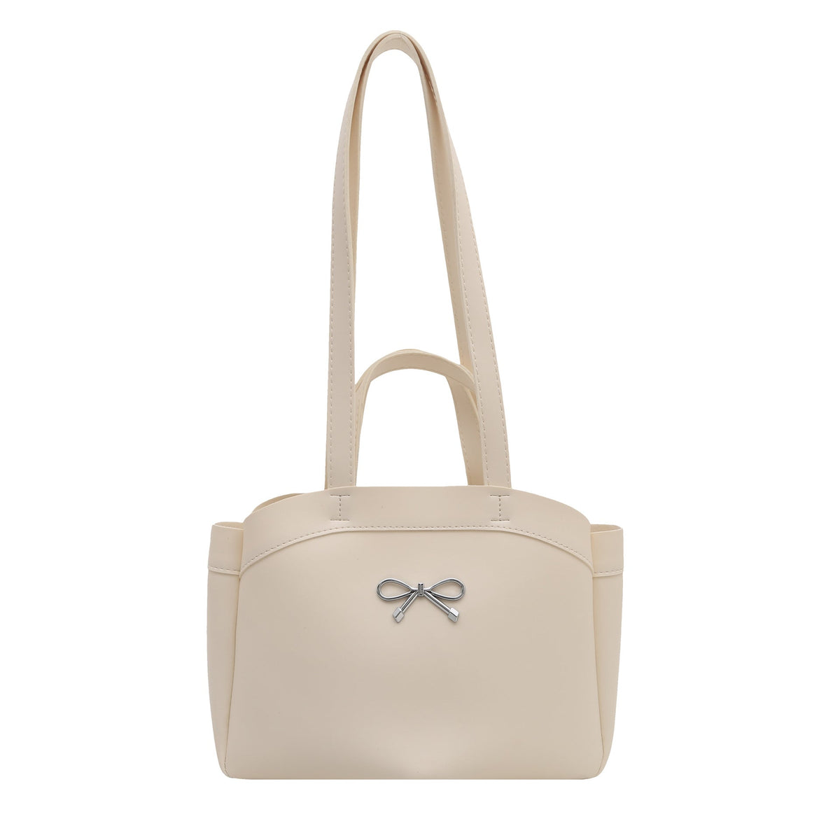 Elegant Bow Accent Handheld Tote Bag