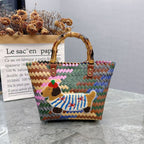 Shoulder bag with playful dog motif
