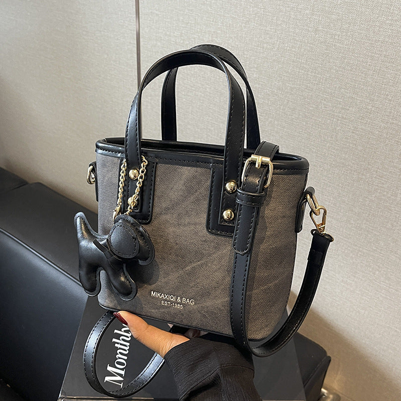 mini handbag with removable pendant