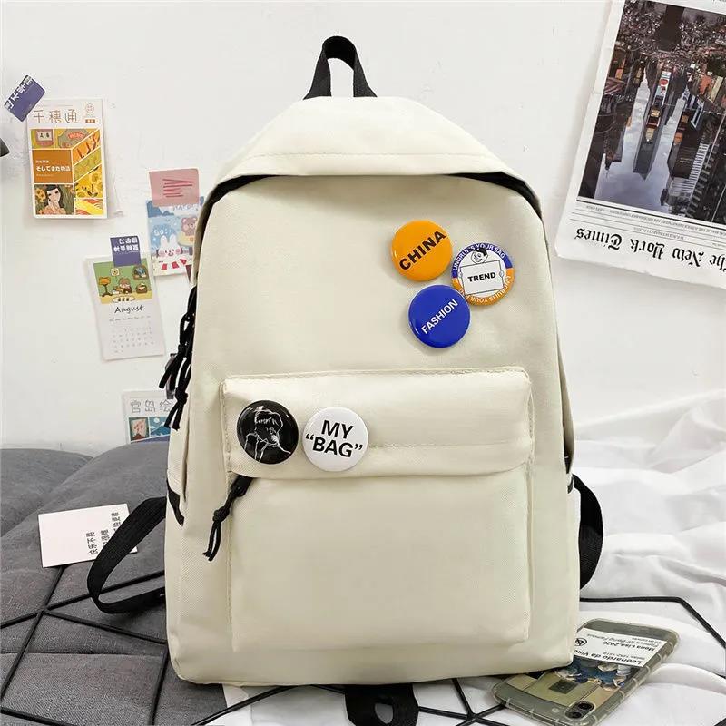 Backpack with Creative Badge Design