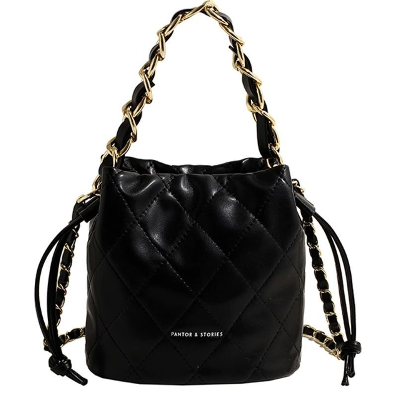 Quilted Mini Bucket Handbag
