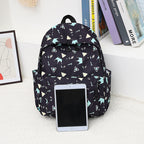 Stylish backpack with separate lunch container and pencil case