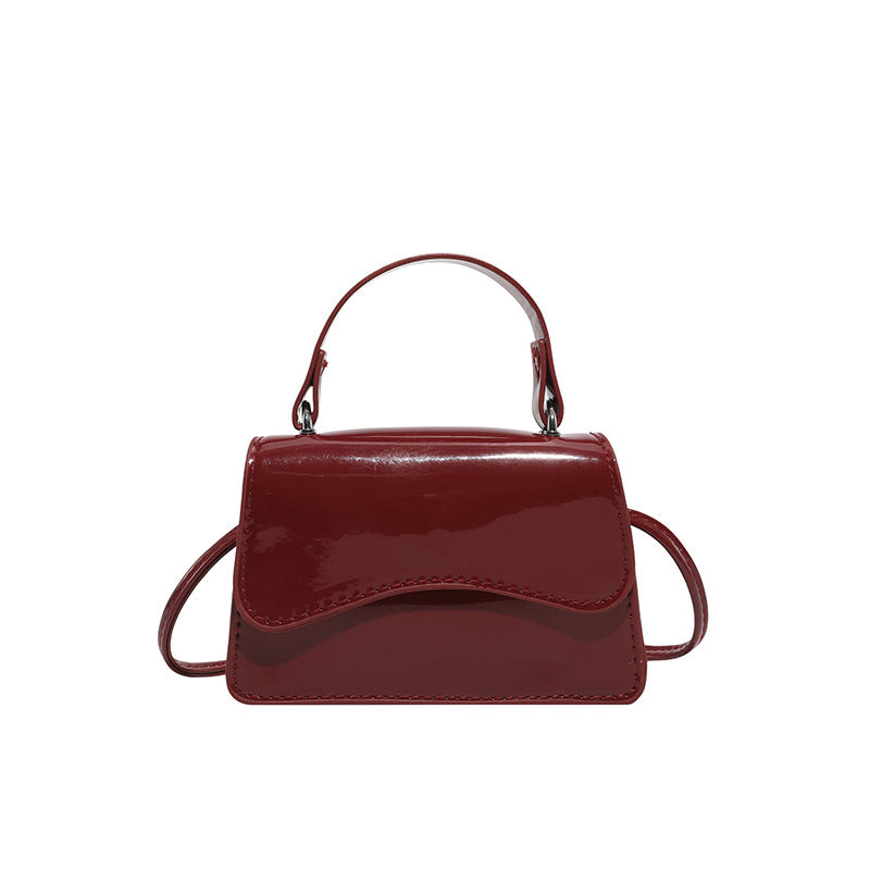 Stylish Patent Leather Mini Handbag