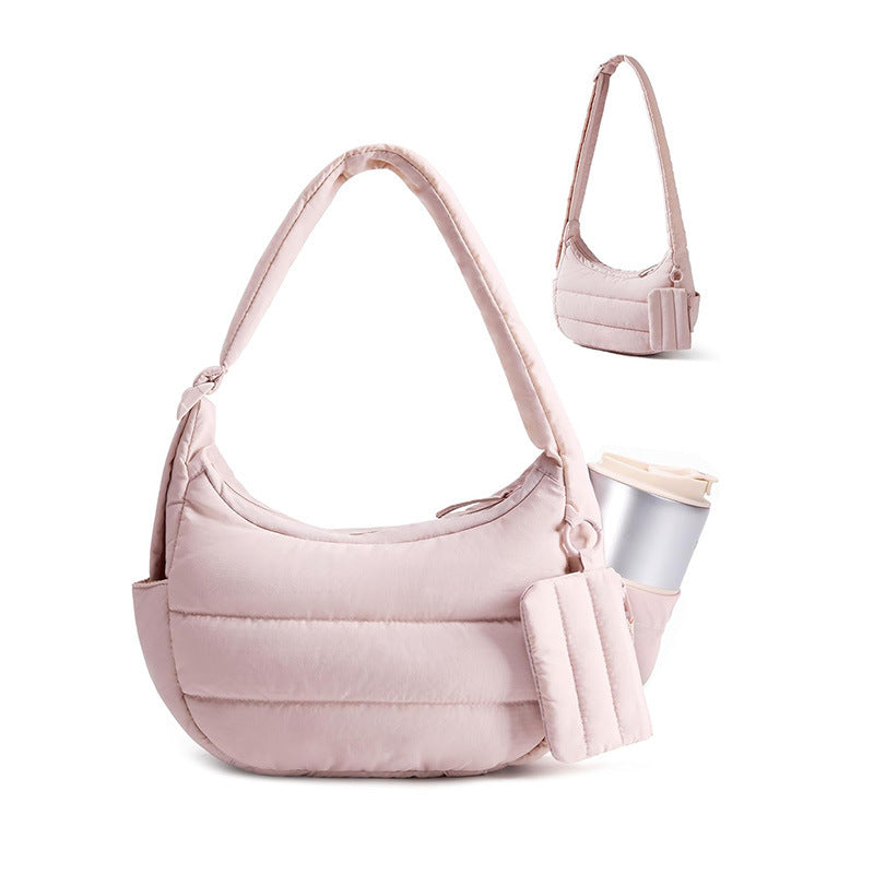 Comfortable shoulder bag with practical additional function
