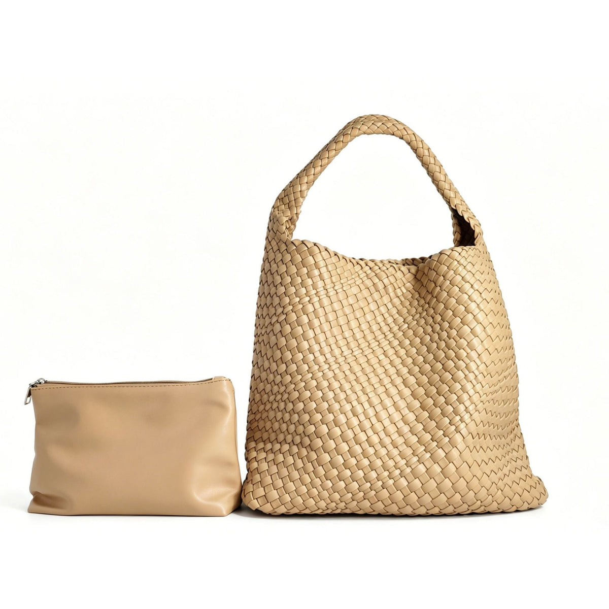 Textured Braided Tote Bag