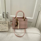 Mini Handbag with Elegant Structure and Golden Accents