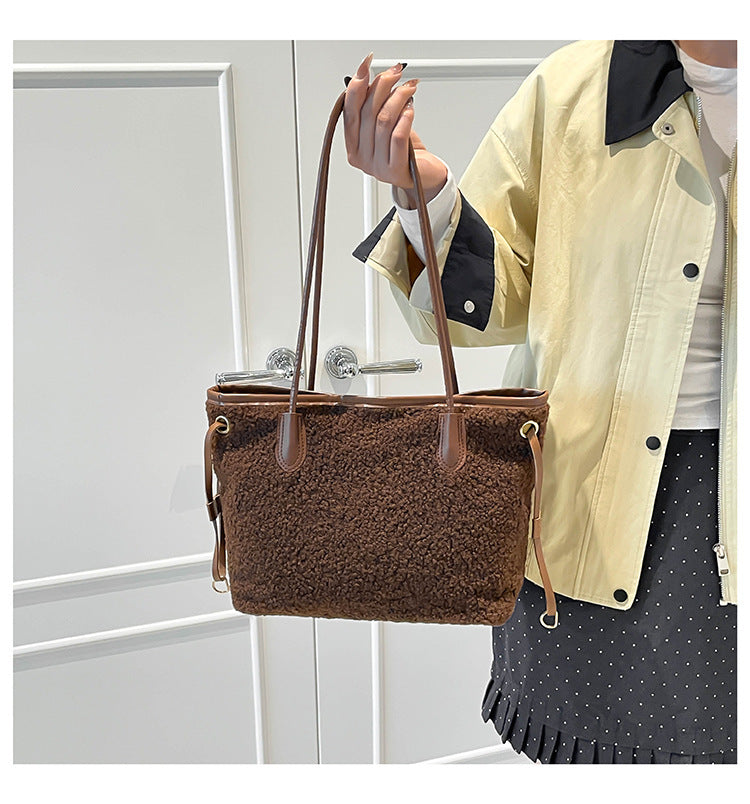 Oversized Faux Fur Tote Bag