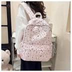 Backpack with Sparkling Star Motif and Charming Pendant